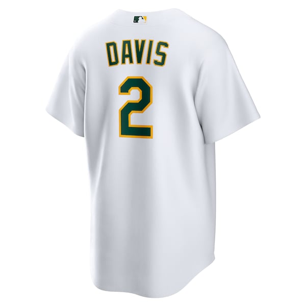 Khris Davis Athletics Nike Home Replica Player Name Jersey - White - Image 3