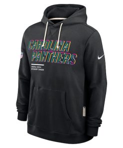 Alternative view of Carolina Panthers Nike 2025 NFL Crucial Catch Sideline Standard Issue Dri-FIT Hoodie - Black