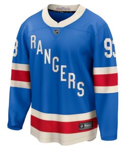 Alternative view of Mika Zibanejad New York Rangers  Centennial Breakaway Jersey - Blue