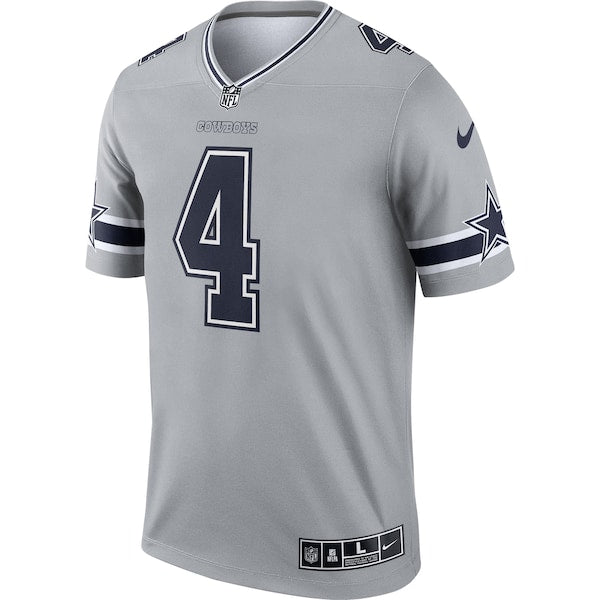 Dak Prescott Dallas Cowboys Nike Inverted Legend Jersey - Gray - Image 2