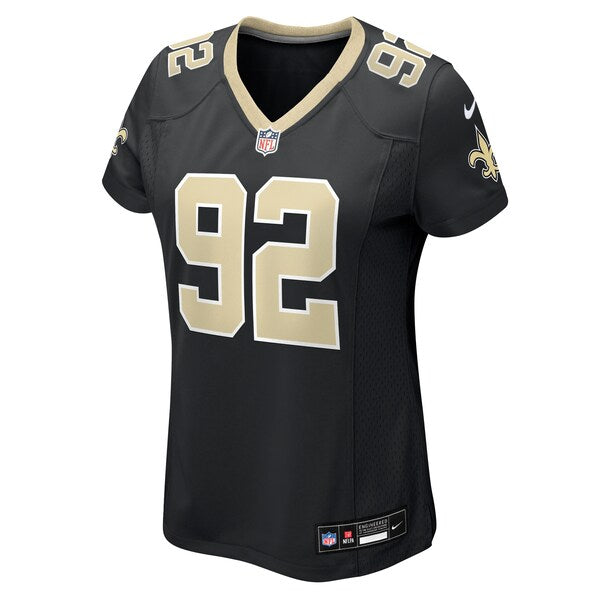 Davon Godchaux New Orleans Saints Nike Women's Team Game Jersey - Black - Image 3