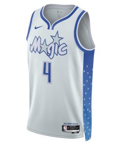 Alternative view of Jalen Suggs Orlando Magic Nike Unisex 2025/26 Swingman Jersey - Silver - City Edition