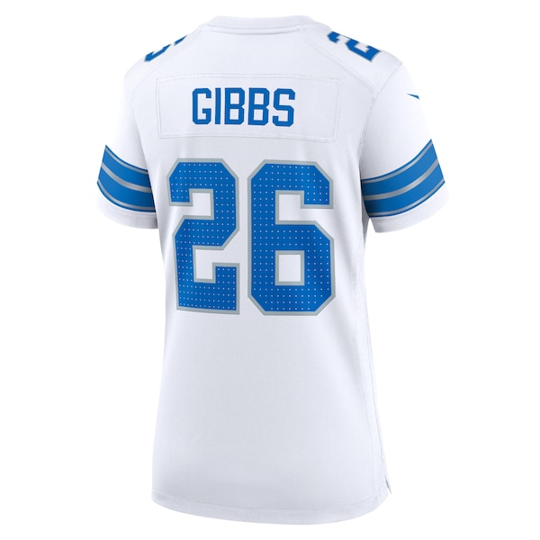 Jahmyr Gibbs Detroit Lions Nike Women's Game Jersey - White/Blue - Image 4