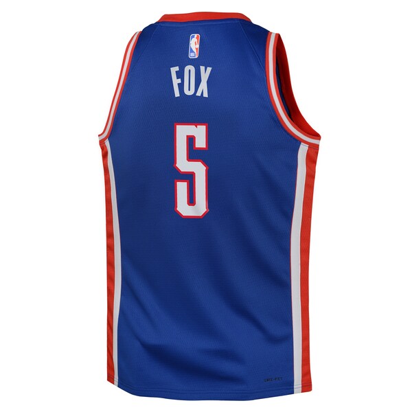 De'Aaron Fox Sacramento Kings Nike Youth 2024/25 Swingman Player Jersey - City Edition - Blue - Image 3