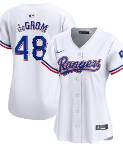 Jacob deGrom Texas Rangers Nike Women's Home Limited Player Jersey - White