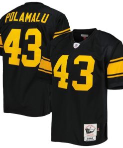 Troy Polamalu Pittsburgh Steelers 2008 Authentic Throwback Retired Player Jersey - Black