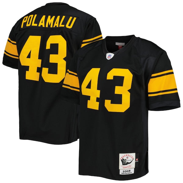 Troy Polamalu Pittsburgh Steelers 2008 Authentic Throwback Retired Player Jersey - Black