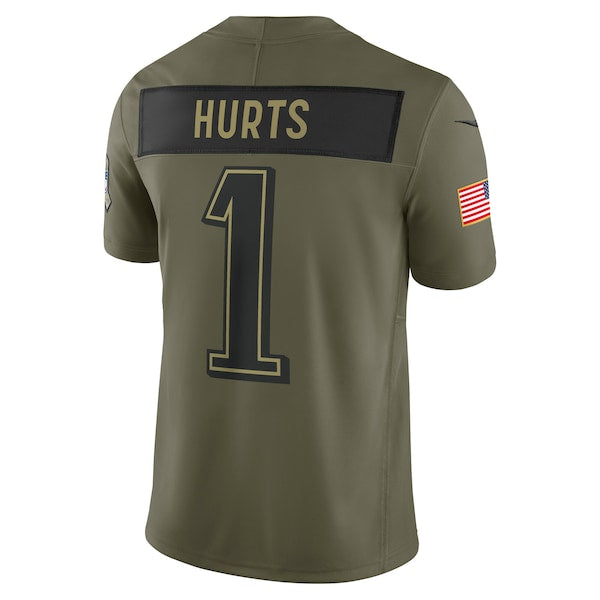 Jalen Hurts Philadelphia Eagles Nike 2025 Salute to Service Limited Jersey - Olive - Image 3