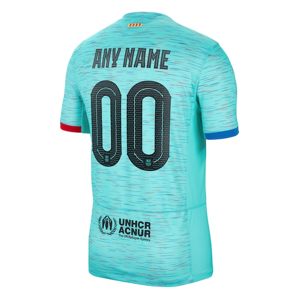 Barcelona Nike 2023/24 Third Custom Replica Jersey - Aqua - Image 3