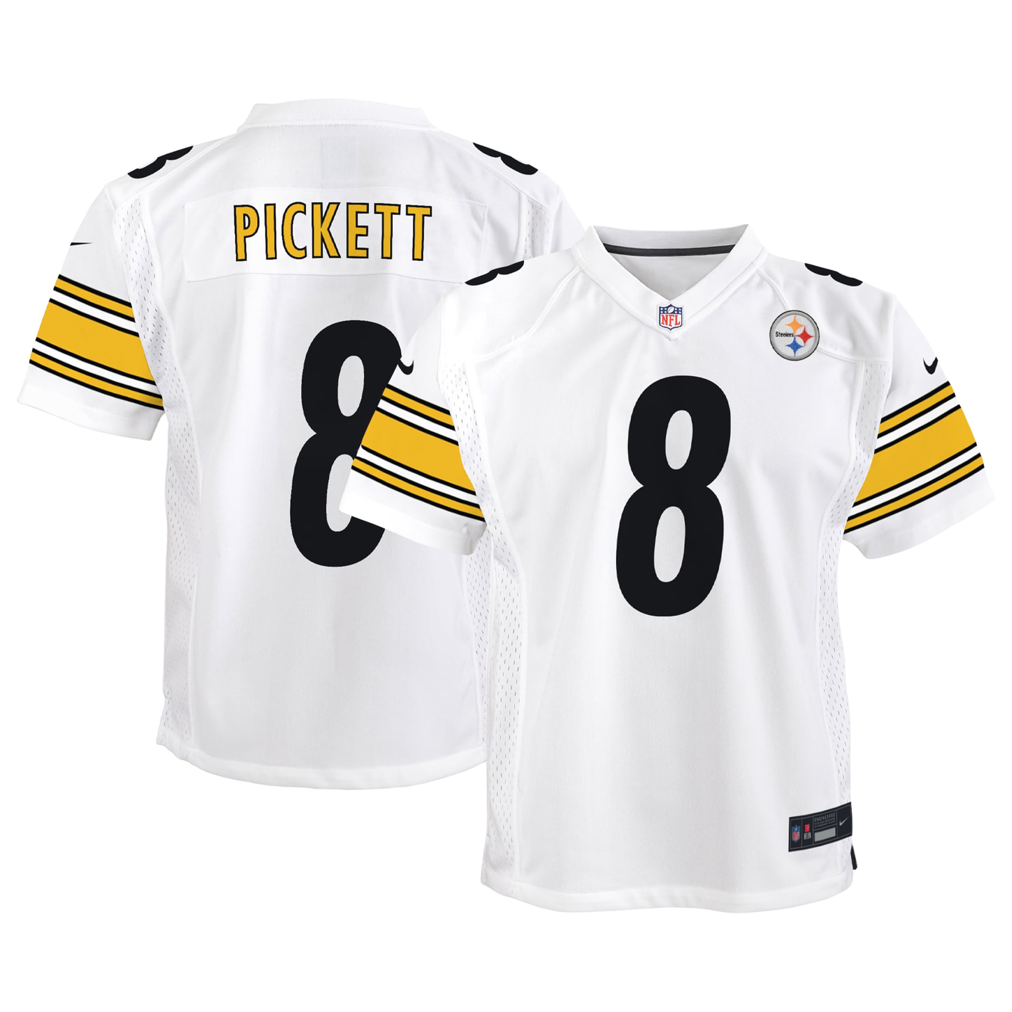 Kenny Pickett Pittsburgh Steelers Nike Youth Game Jersey - Black/White - Image 6