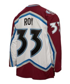 Alternative view of Patrick Roy Colorado Avalanche  2000/01 Blue Line Player Jersey - White