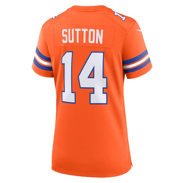Courtland Sutton Denver Broncos Nike Women's Mile High Collection 1977 Throwback Player Game Jersey - Orange - Image 3