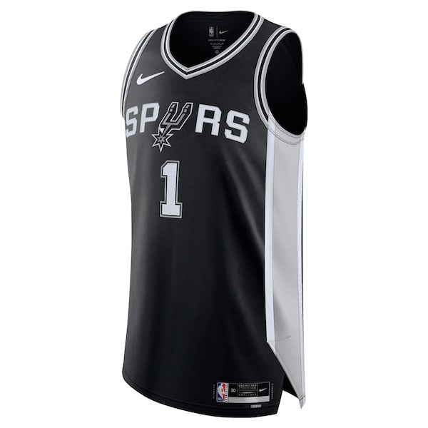 Victor Wembanyama San Antonio Spurs Nike Authentic Jersey - Icon Edition - Black - Image 3
