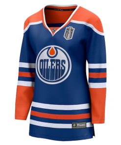 Alternative view of Edmonton Oilers  Women's 2025 Stanley Cup Final Home Breakaway Jersey - Royal