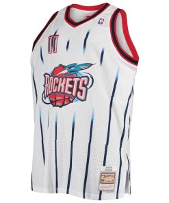 Alternative view of Yao Ming Houston Rockets 2002/03 Big & Tall Hardwood Classics Swingman Jersey - White