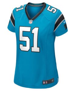 Alternative view of Sam Mills Carolina Panthers Nike Women's Retired Player Jersey - Blue