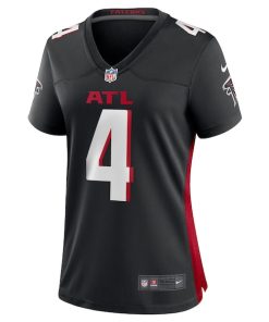 Alternative view of Taylor Heinicke Atlanta Falcons Nike Women's Game Player Jersey - Black