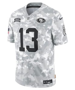 Alternative view of Brock Purdy San Francisco 49ers Nike 2024 Salute to Service Limited Jersey - Arctic Camo
