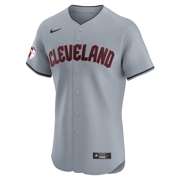 Cleveland Guardians Nike Alternate Vapor Premier Elite Patch Jersey - Gray - Image 3