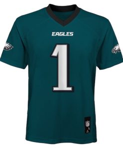 Alternative view of Jalen Hurts Philadelphia Eagles Youth Replica Player Jersey - Midnight Green
