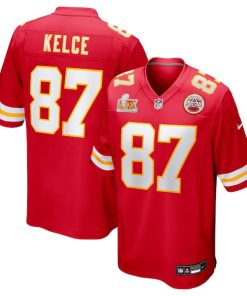 Travis Kelce Kansas City Chiefs Nike Super Bowl LIX Game Jersey - Red/White