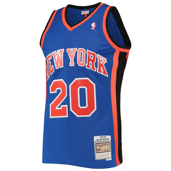 Allan Houston New York Knicks Hardwood Classics Swingman Jersey - Blue - Image 2