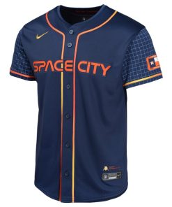 Alternative view of Alex Bregman Houston Astros Nike Youth City Connect Limited Player Jersey - Navy