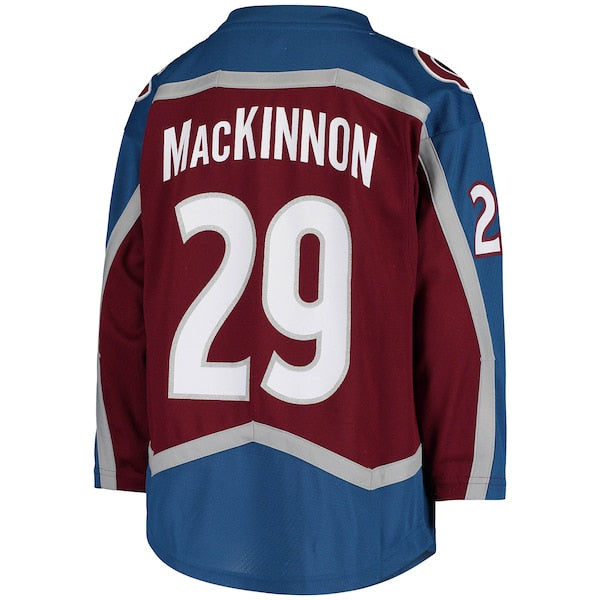 Nathan MacKinnon Colorado Avalanche Youth Home Replica Player Jersey - Burgundy - Image 3