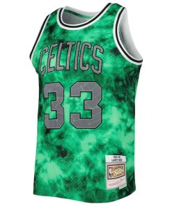 Alternative view of Larry Bird Boston Celtics 1985/86 Galaxy Swingman Jersey - Kelly Green