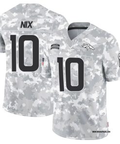 Bo Nix Denver Broncos Nike 2024 Salute to Service Limited Jersey - Arctic Camo