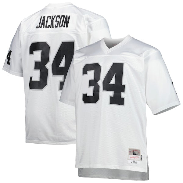 Bo Jackson Las Vegas Raiders Big & Tall 1988 Retired Player Replica Jersey - White/Black - Image 2