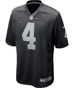 Alternative view of Derek Carr Las Vegas Raiders Nike Game Player Jersey - Black