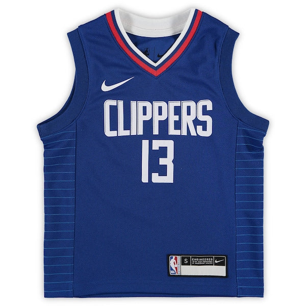Paul George LA Clippers Preschool Nike 2020/21 Fast Break Replica Jersey - Royal - Icon Edition - Image 2