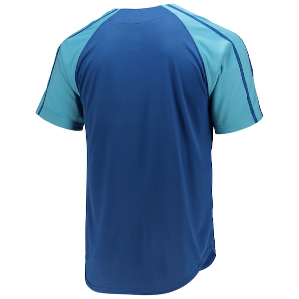 Kansas City Royals Stitches Button-Down Raglan Replica Jersey - Royal - Image 3