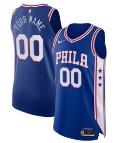Philadelphia 76ers Nike Custom Authentic Jersey - Icon Edition - Royal
