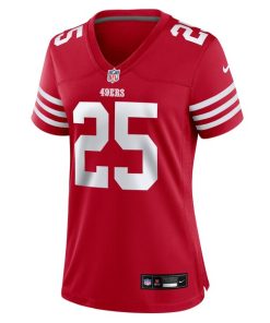 Alternative view of Jason Pinnock San Francisco 49ers Nike Women's Team Game Jersey -  Scarlet