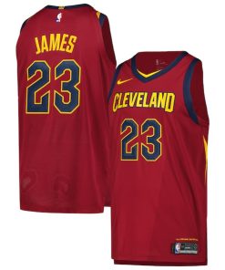 LeBron James Cleveland Cavaliers Nike Authentic Player Jersey - Icon Edition - Wine