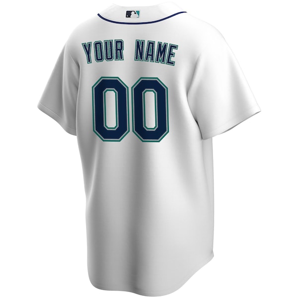 Seattle Mariners Nike Home Replica Custom Jersey - White - Image 3