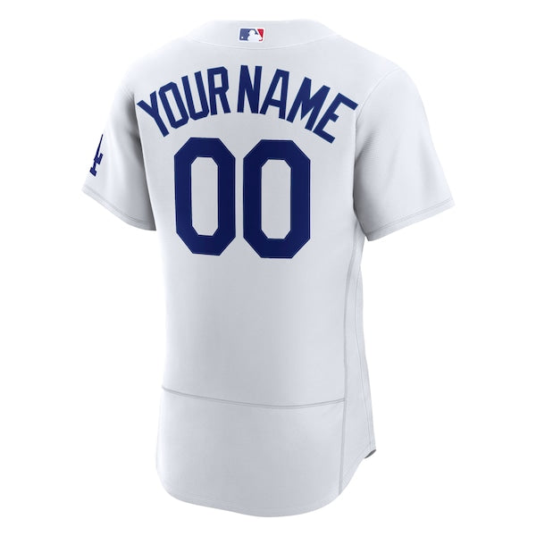 Los Angeles Dodgers Nike Home Authentic Custom Jersey - White - Image 3