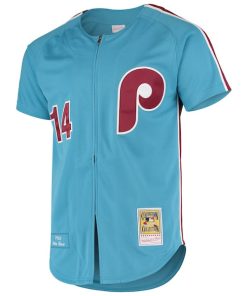 Alternative view of Pete Rose Philadelphia Phillies Cooperstown Collection Authentic Jersey - Light Blue