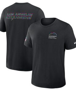 Los Angeles Chargers Nike 2025 NFL Crucial Catch Tri-Blend Dri-FIT T-Shirt - Black