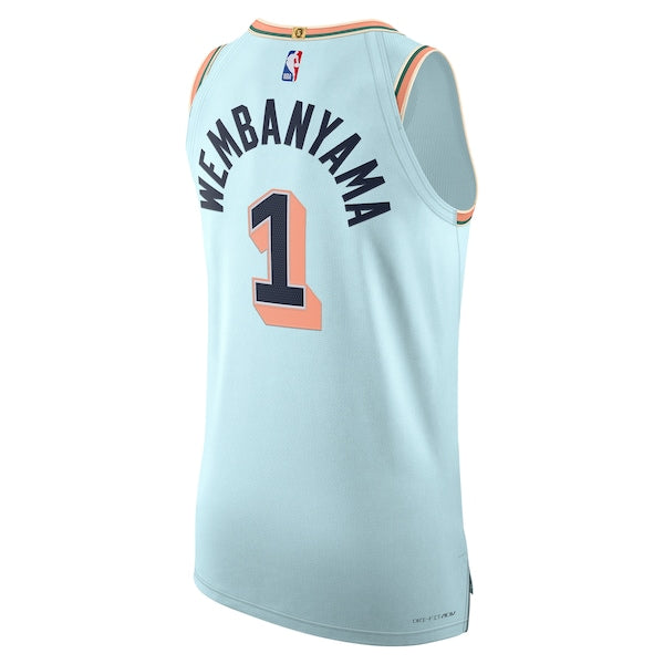 Victor Wembanyama San Antonio Spurs Nike 2024/25 Authentic Player Jersey - City Edition - Light Blue - Image 3