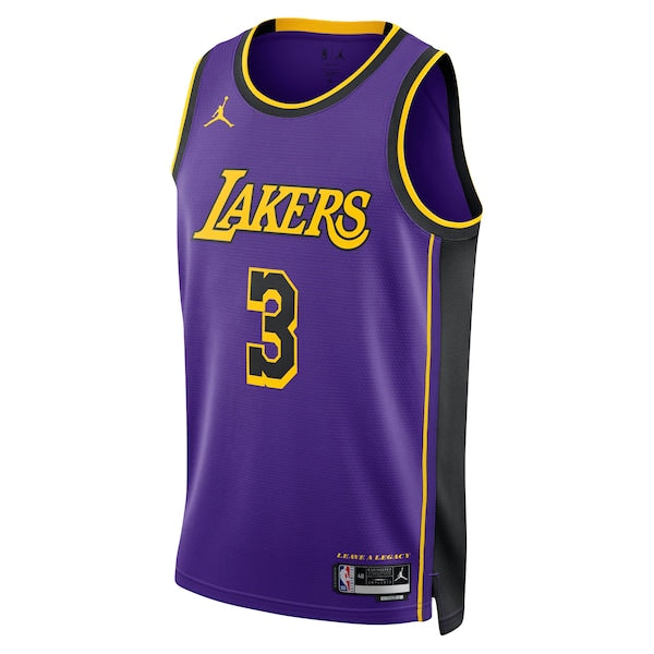 Anthony Davis Los Angeles Lakers Jordan Brand Unisex Swingman Jersey - Statement Edition - Purple - Image 3