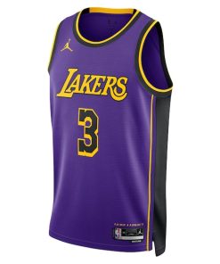 Alternative view of Anthony Davis Los Angeles Lakers Jordan Brand Unisex Swingman Jersey - Statement Edition - Purple