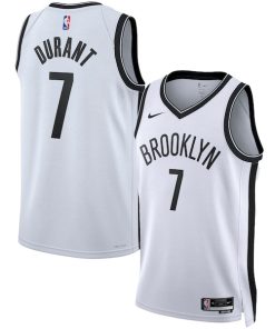 Alternative view of Kevin Durant Brooklyn Nets Nike Unisex Swingman Jersey - Association Edition - White/Black