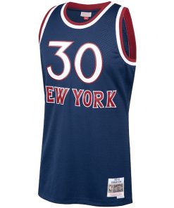 Alternative view of Bernard King New York Knicks 1982/83 Hardwood Classics Swingman Jersey - Navy