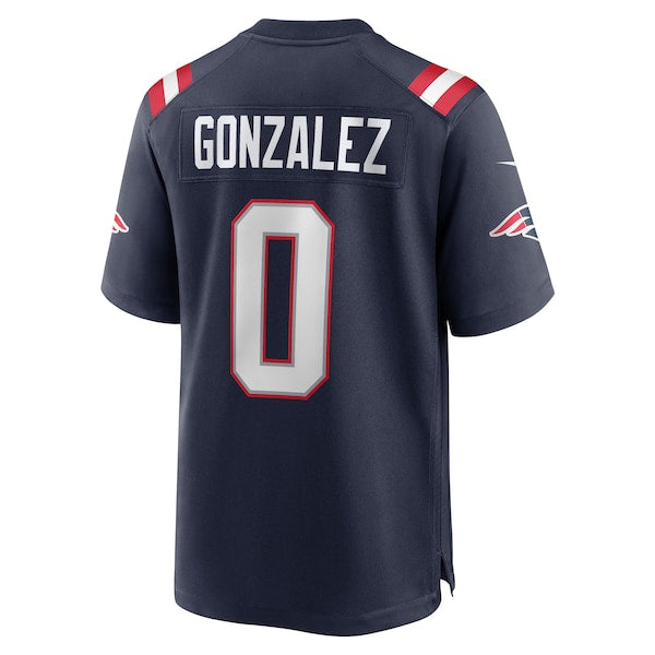 Christian Gonzalez New England Patriots Nike Team Game Jersey - Navy - Image 2