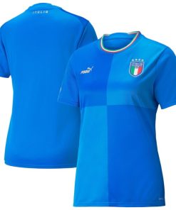 Italy National Team Puma Women's 2022/23 Home Replica Blank Jersey - Blue