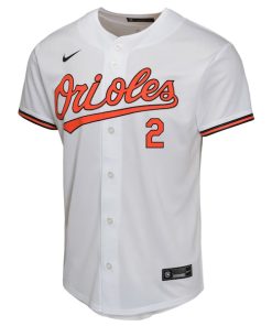 Alternative view of Gunnar Henderson Baltimore Orioles Nike Youth Home Game Player Jersey - White