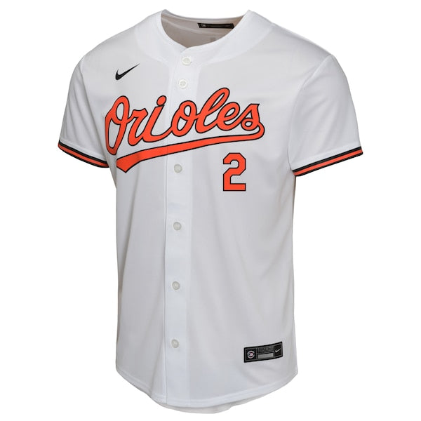 Gunnar Henderson Baltimore Orioles Nike Youth Home Game Player Jersey - White - Image 2